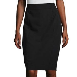 NWT- Worthington Women’s Black High Waist Knee Length Office Skirt, 10